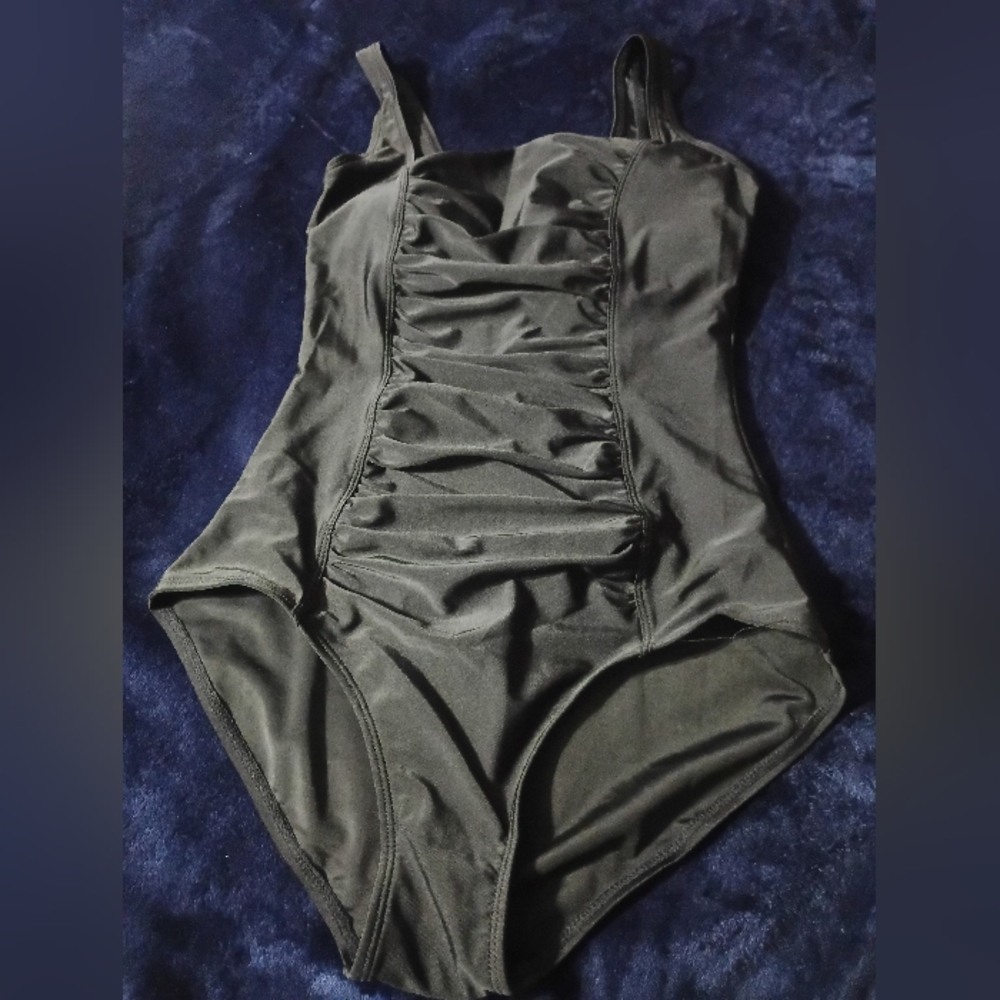 Ebuddy Black Swimsuit with Ruched Design by Seabuddy (New No Tag).